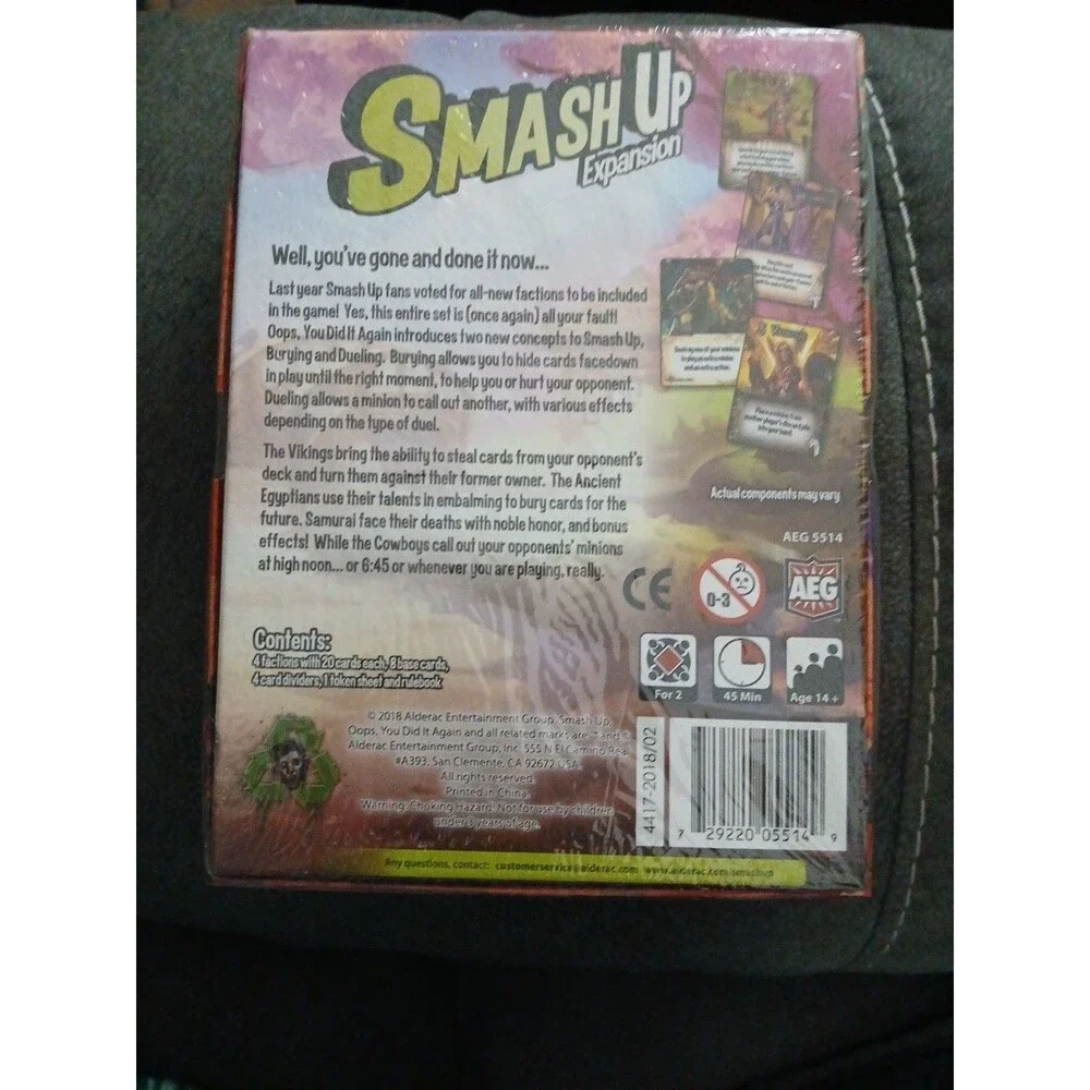 Smash Up Expansion Oops You Did It Again Brand New In Sealed Box 2018